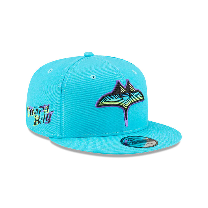 Rays New Era Aqua Blue City Connect Skyray Tampa Bay 9Fifty Snapback Hat