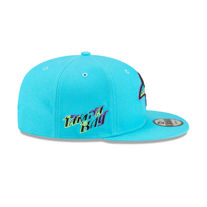 Rays New Era Aqua Blue City Connect Skyray Tampa Bay 9Fifty Snapback Hat