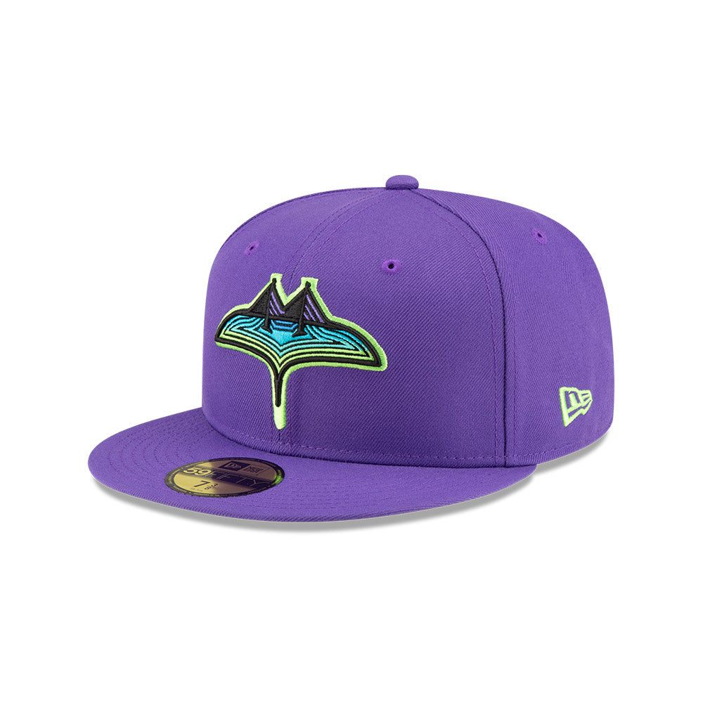 Rays New Era Purple City Connect Skyray Tampa Flames 59Fifty Fitted Hat