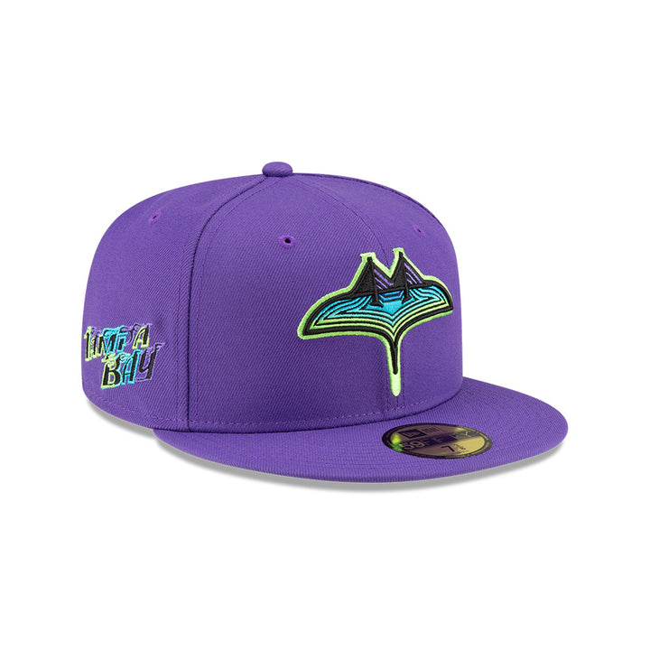 Rays New Era Purple City Connect Skyray Tampa Flames 59Fifty Fitted Hat
