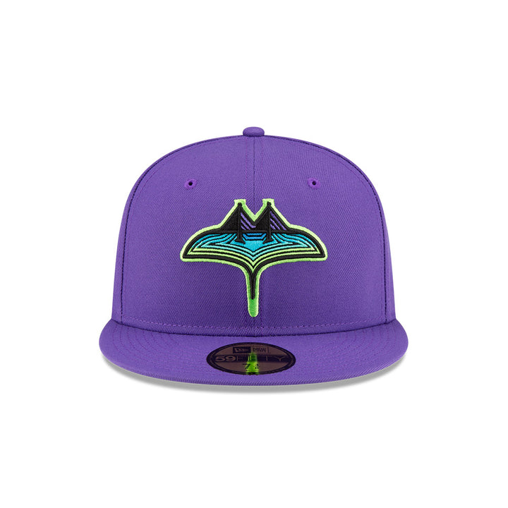 Rays New Era Purple City Connect Skyray Tampa Flames 59Fifty Fitted Hat