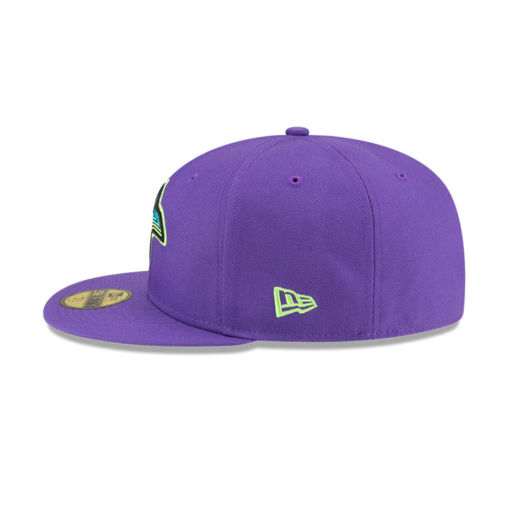Rays New Era Purple City Connect Skyray Tampa Flames 59Fifty Fitted Hat