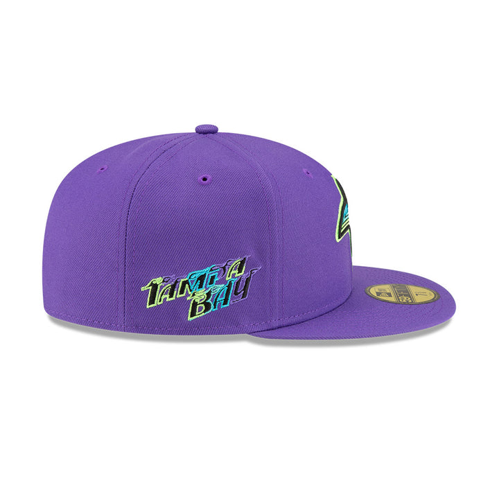 Rays New Era Purple City Connect Skyray Tampa Flames 59Fifty Fitted Hat