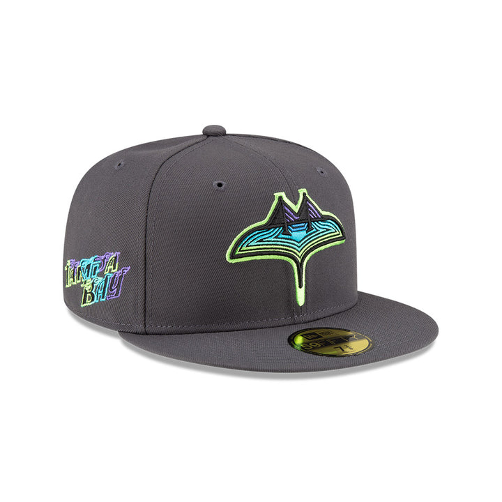 Rays New Era Graphite City Connect Skyray Tampa Bay 59Fifty Fitted Hat