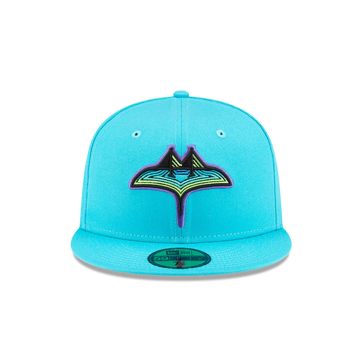 Rays New Era Aqua Blue City Connect Skyray Tampa Bay 59Fifty Fitted Hat