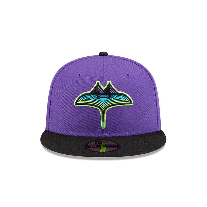 Rays New Era Purple Black City Connect Skyray Pelican 59Fifty Fitted Hat
