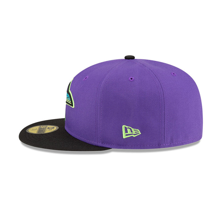 Rays New Era Purple Black City Connect Skyray Pelican 59Fifty Fitted Hat