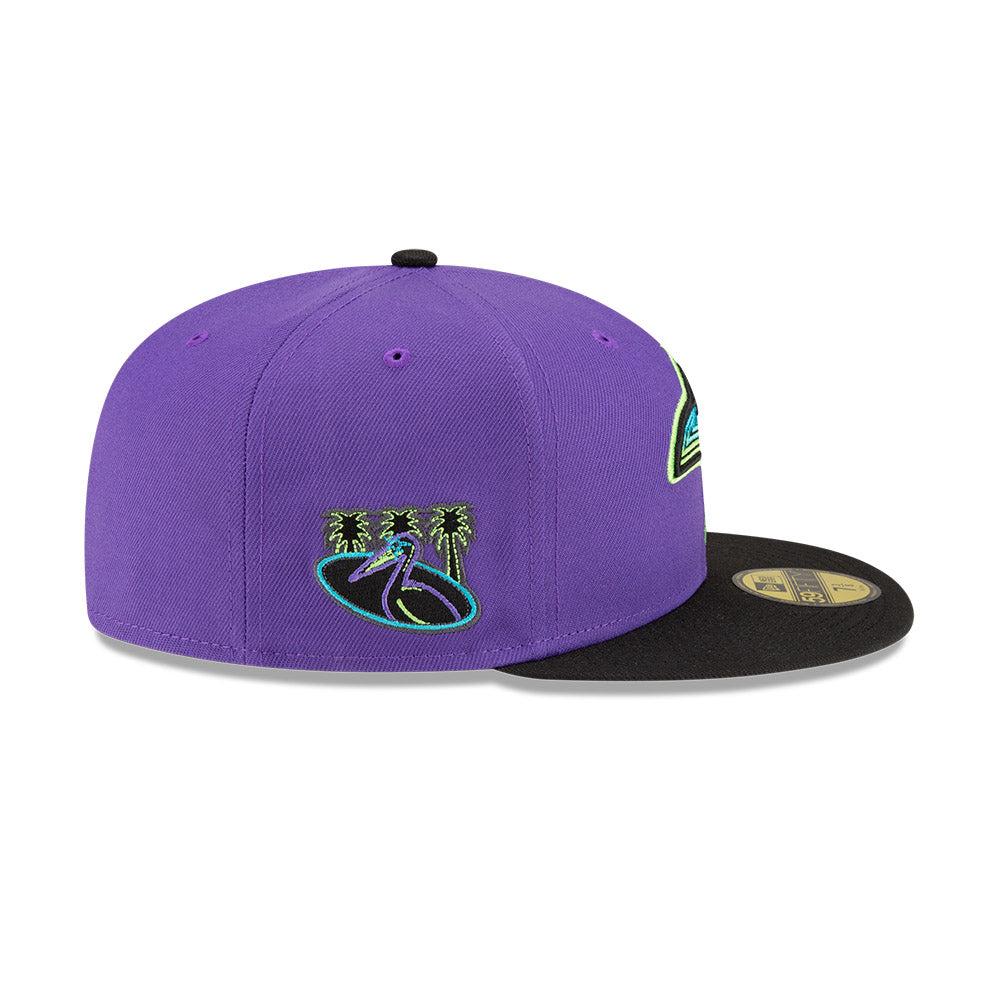 Rays New Era Purple Black City Connect Skyray Pelican 59Fifty Fitted Hat