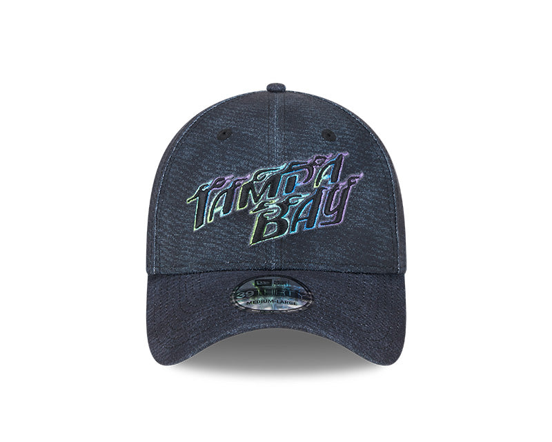 Rays New Era City Connect Charcoal Flames 39Thirty Flex Fit Hat