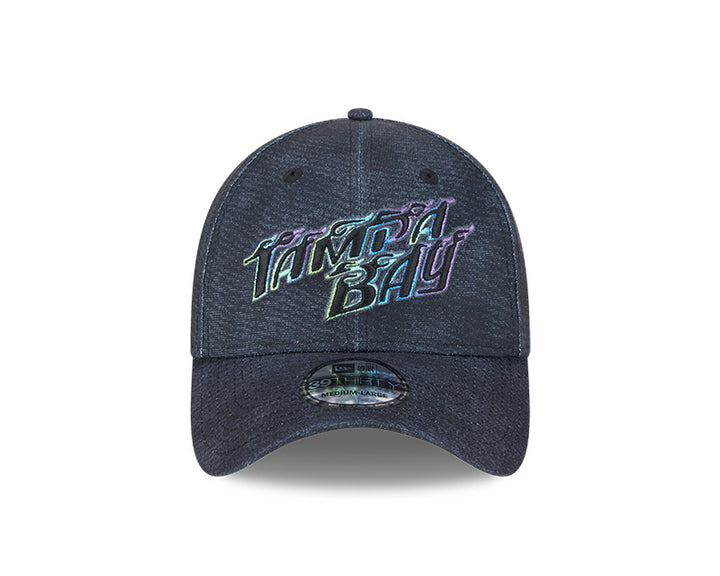 Rays New Era City Connect Charcoal Flames 39Thirty Flex Fit Hat