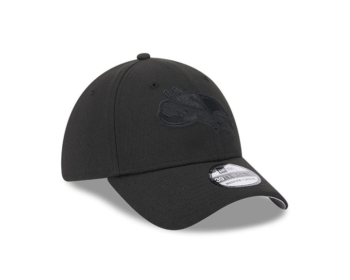 Rays New Era 2025 City Connect Black on Black Skateray 39Thirty Flex Fit Hat