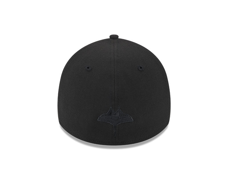 Rays New Era 2025 City Connect Black on Black Skateray 39Thirty Flex Fit Hat