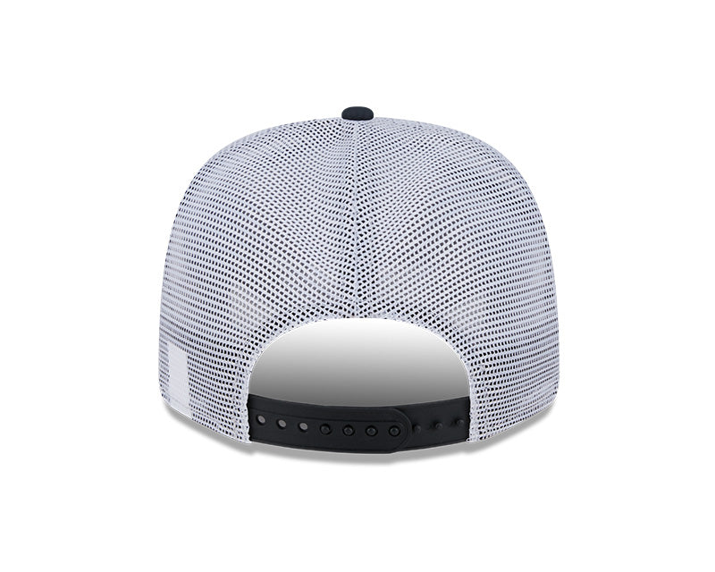 Rays New Era City Connect Black White Flames 9SEVENTY Stretch-Snap Trucker Hat