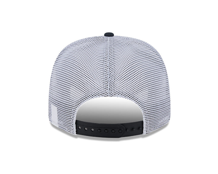 Rays New Era City Connect Black White Flames 9SEVENTY Stretch-Snap Trucker Hat