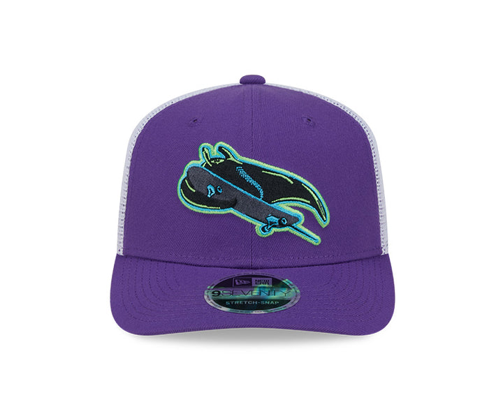 Rays New Era City Connect Purple Skateray 9SEVENTY Stretch-Snap Trucker Hat