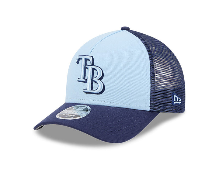 Rays New Era Light Blue/Navy TB 9Forty M-Crown Snapback Trucker Hat