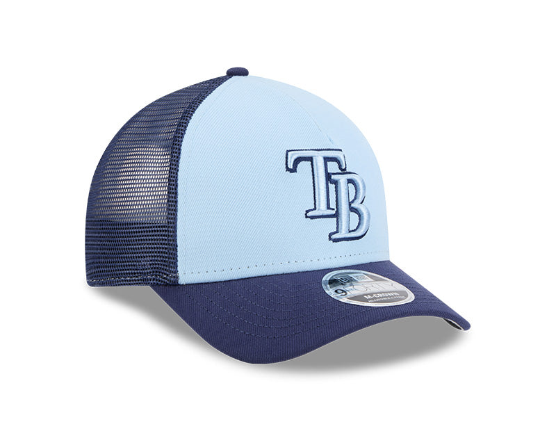 Rays New Era Light Blue/Navy TB 9Forty M-Crown Snapback Trucker Hat