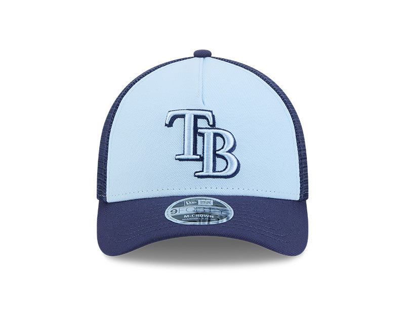 Rays New Era Light Blue/Navy TB 9Forty M-Crown Snapback Trucker Hat