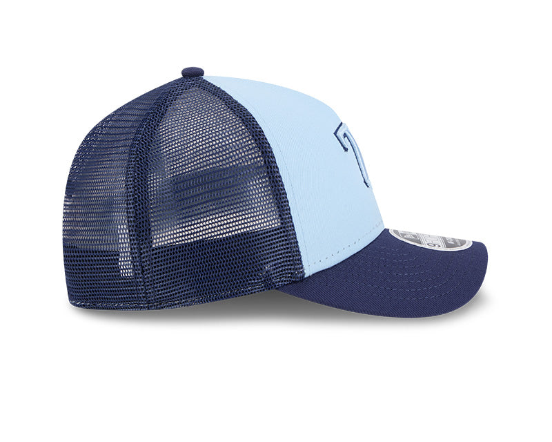 Rays New Era Light Blue/Navy TB 9Forty M-Crown Snapback Trucker Hat