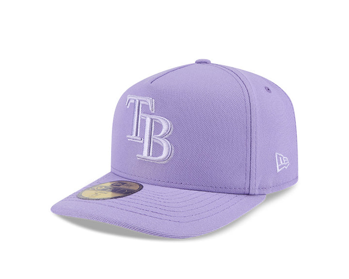 Rays New Era Purple Color Pack TB 59Fifty A-Frame Pinch Front Fitted Hat