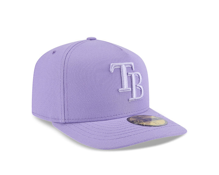 Rays New Era Purple Color Pack TB 59Fifty A-Frame Pinch Front Fitted Hat