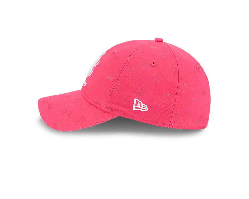 Rays Youth New Era Magenta 2025 Spring Training TB Script Palm Pattern 9Twenty Adjustable Hat