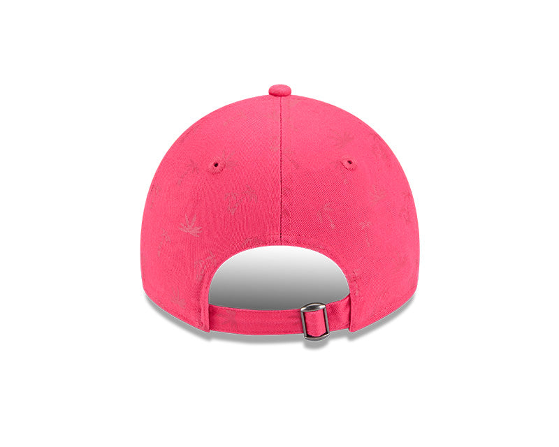 Rays Women's New Era Magenta 2025 Spring Training TB Script Palm Pattern 9Twenty Adjustable Hat