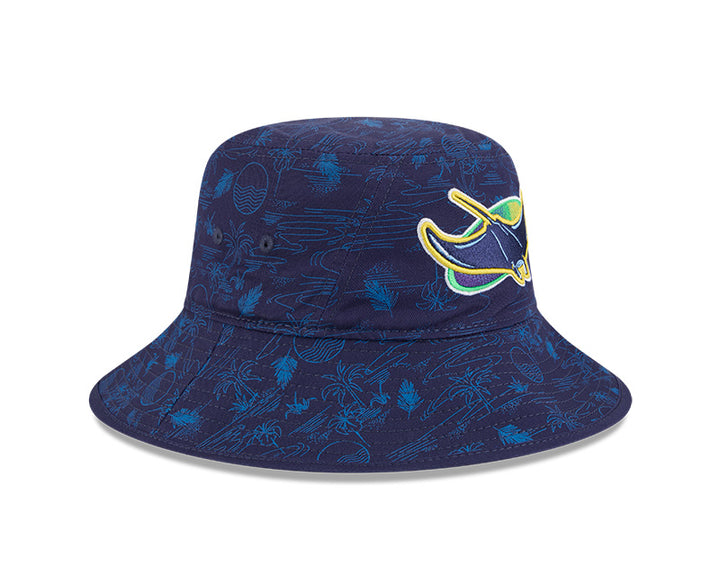 Rays New Era Palm Tree Tropical Spring Training 2025 Alt Bucket Hat