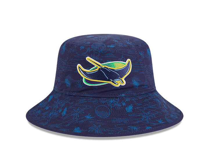 Rays New Era Palm Tree Tropical Spring Training 2025 Alt Bucket Hat