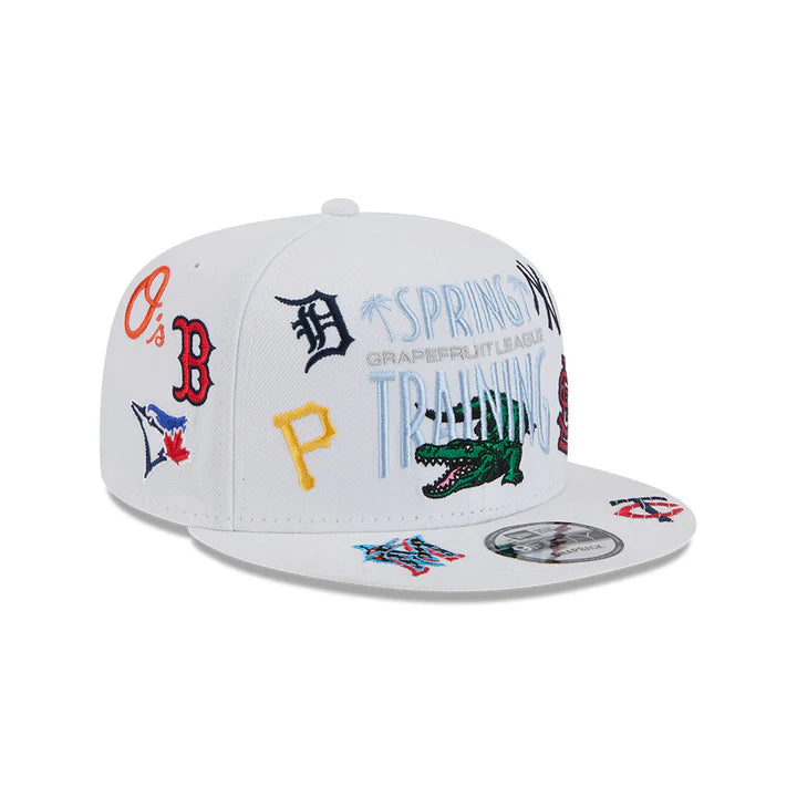 Rays New Era 2025 Spring Training All Team Grapefruit League 9FIFTY Snapback Hat