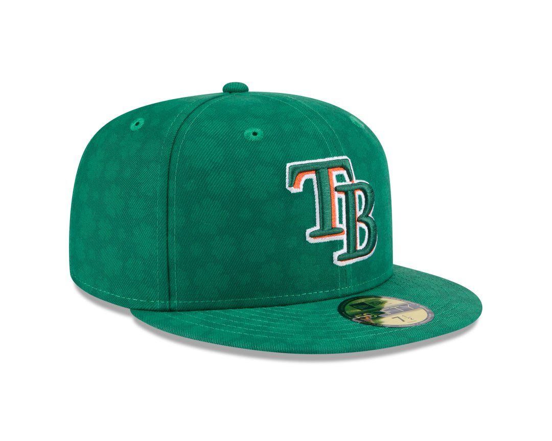 Rays New Era Green 2025 St. Patrick's Day On-Field 59Fifty Fitted Hat