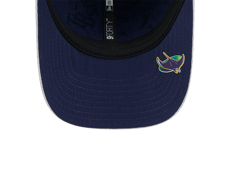 Rays New Era Grey TB 2025 Clubhouse 9Forty M-Crown Snapback Hat