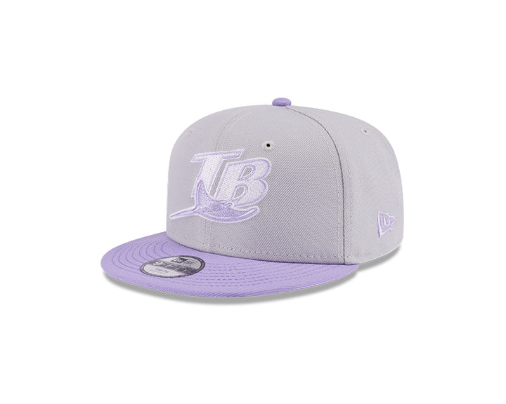 Rays New Era Youth Grey Purple Coop 9Fifty Snapback