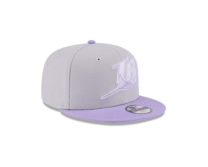 Rays New Era Youth Grey Purple Coop 9Fifty Snapback