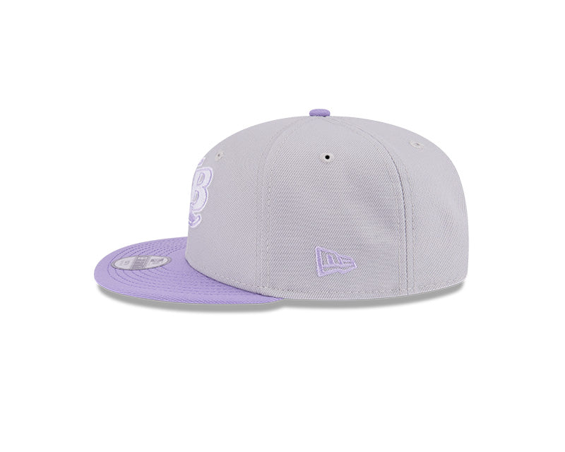 Rays New Era Youth Grey Purple Coop 9Fifty Snapback