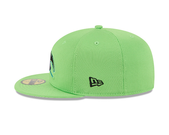 Rays New Era 2025 City Connect Neon Green Skateray Batting Practice 59Fifty Fitted Hat