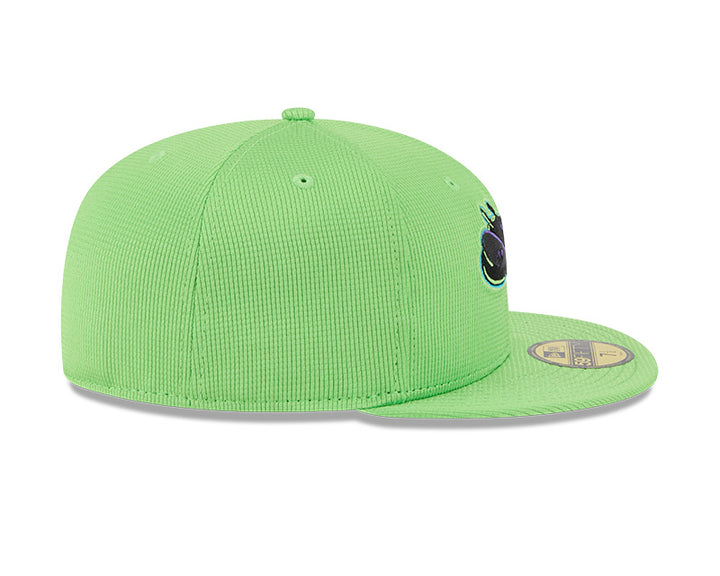 Rays New Era 2025 City Connect Neon Green Skateray Batting Practice 59Fifty Fitted Hat