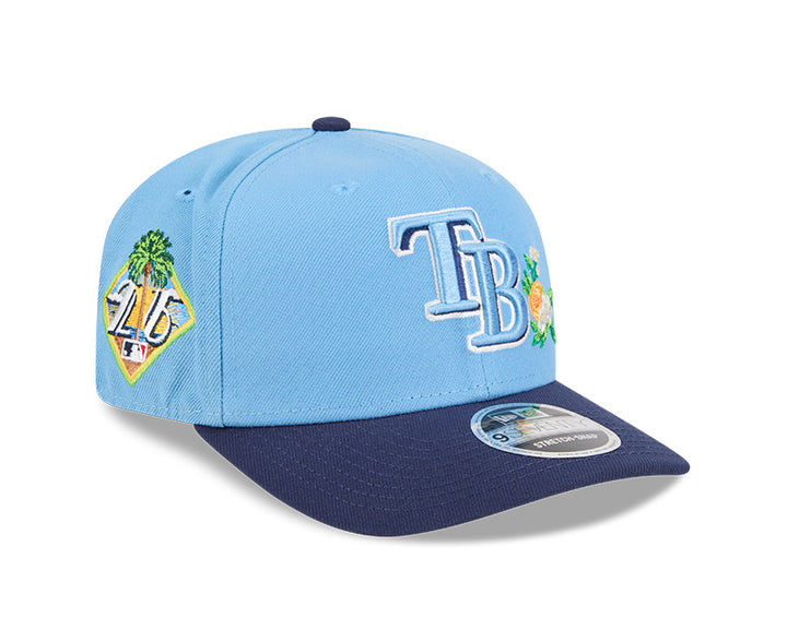 Rays New Era Light Blue Navy TB 2026 Spring Training Patch 9SEVENTY Adjustable Hat