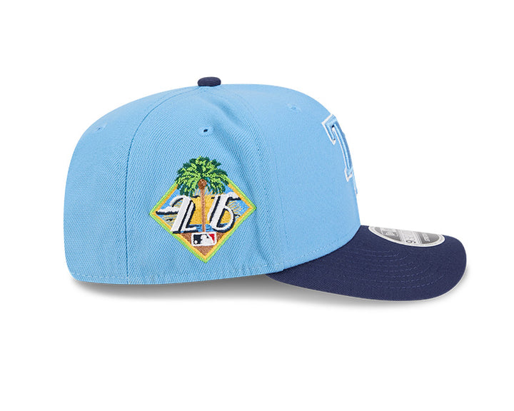 Rays New Era Light Blue Navy TB 2026 Spring Training Patch 9SEVENTY Adjustable Hat