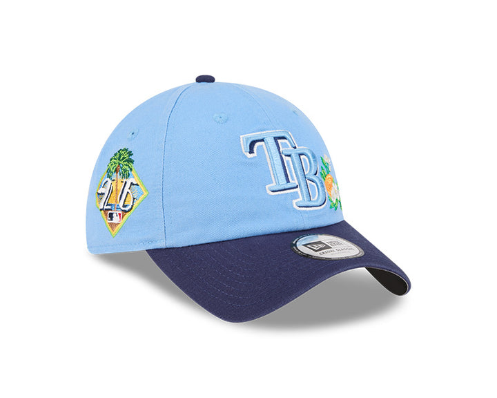 Rays New Era Light Blue Navy TB 2026 Spring Training Patch Casual Classic Adjustable Hat