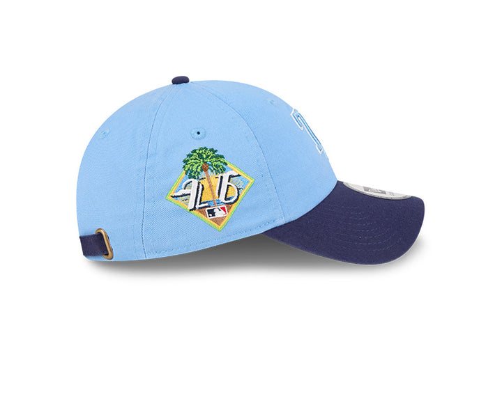 Rays New Era Light Blue Navy TB 2026 Spring Training Patch Casual Classic Adjustable Hat