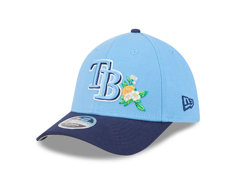 Rays New Era Light Blue Navy TB 2026 Spring Training Patch 39Thirty Flex Hat