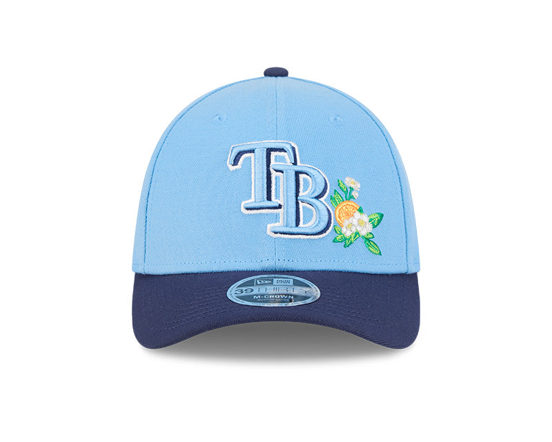 Rays New Era Light Blue Navy TB 2026 Spring Training Patch 39Thirty Flex Hat