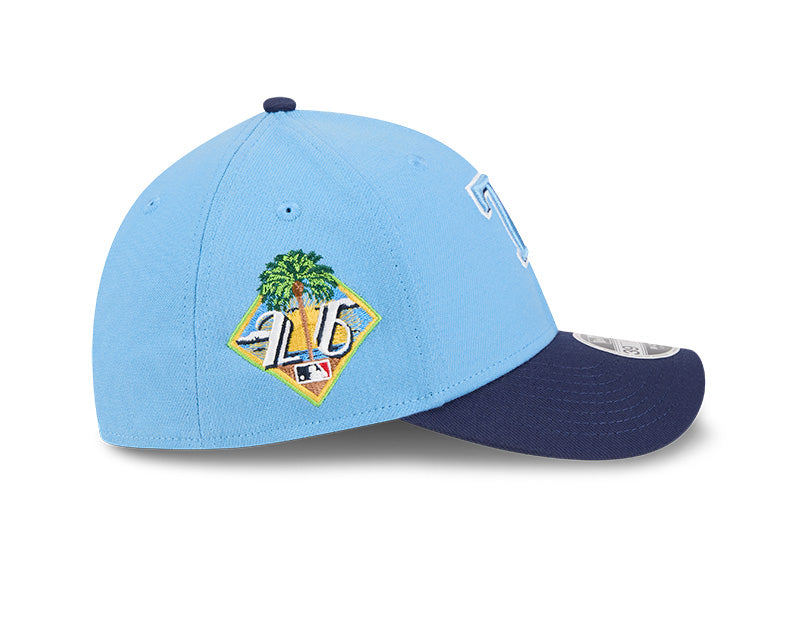 Rays New Era Light Blue Navy TB 2026 Spring Training Patch 39Thirty Flex Hat