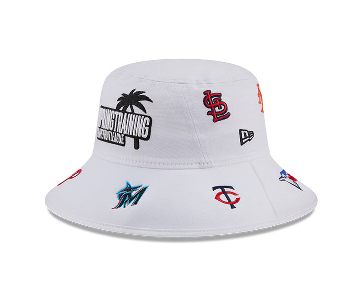 Rays New Era 2026 White Spring Training All Teams Grapefruit League Bucket Hat