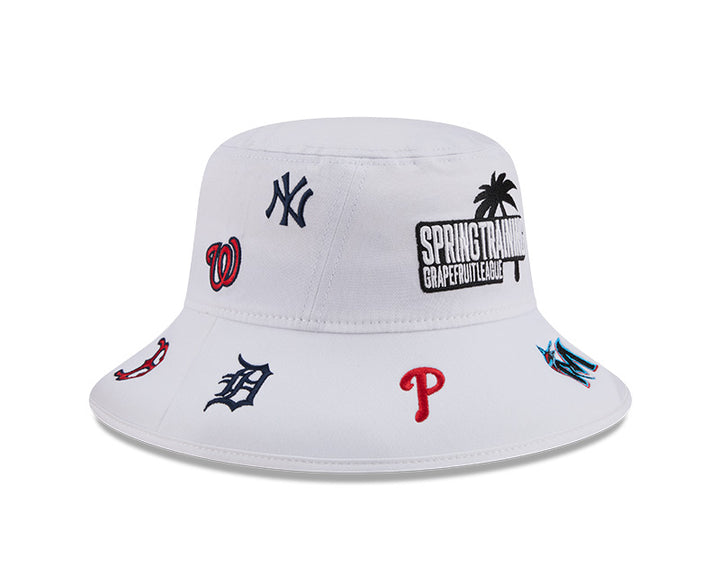 Rays New Era 2026 White Spring Training All Teams Grapefruit League Bucket Hat