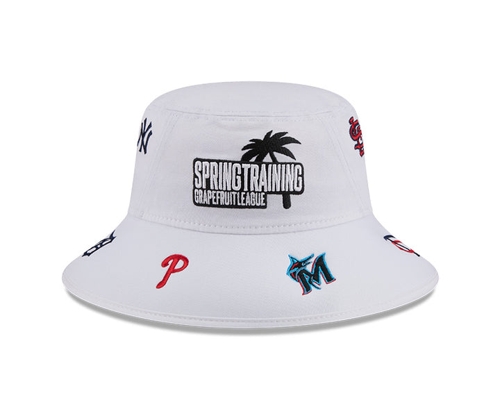 Rays New Era 2026 White Spring Training All Teams Grapefruit League Bucket Hat