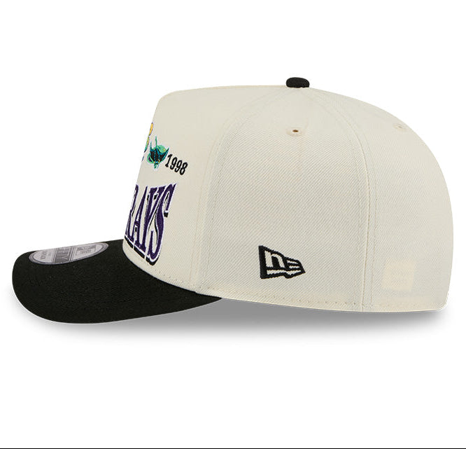 Rays New Era Cream Devil Rays Script A-Frame 9Fifty Adjustable Hat