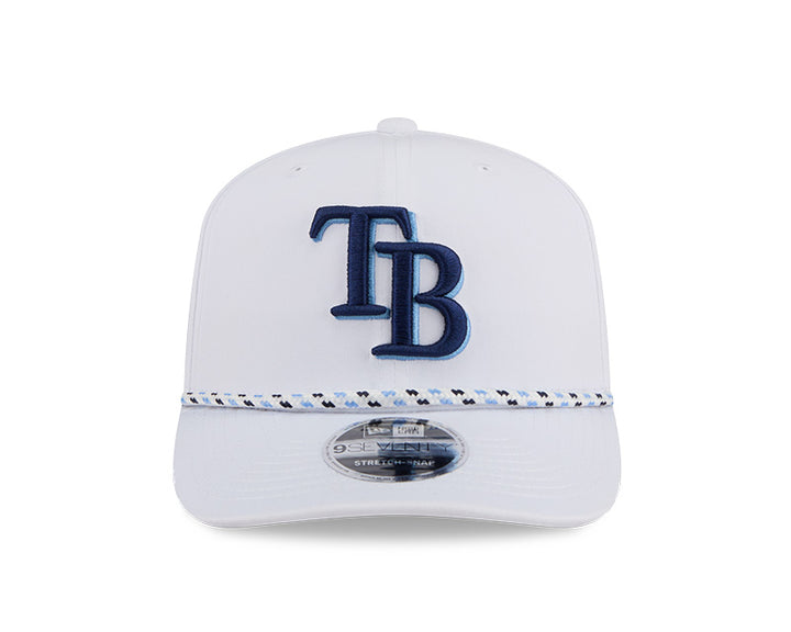 Rays New Era TB White Performance 9SEVENTY Stretch-Snap Hat