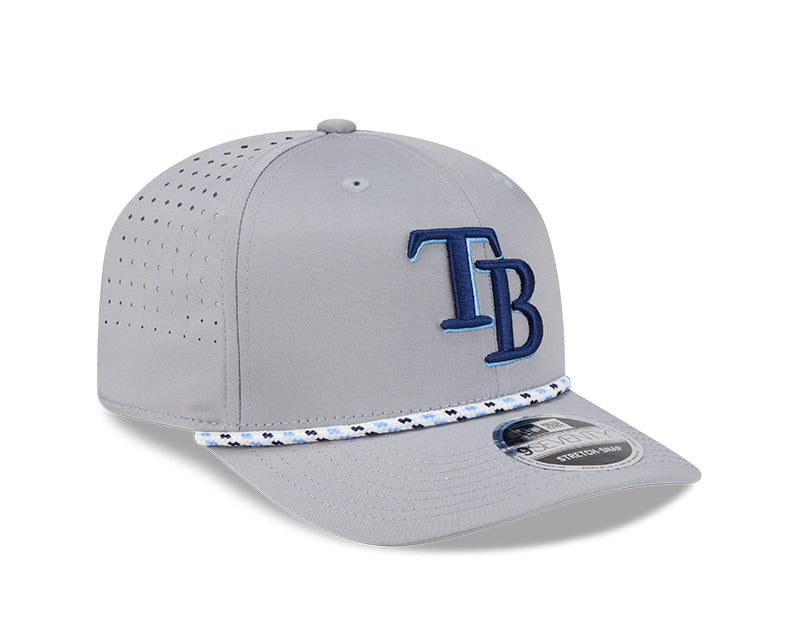 Rays New Era TB Gray Performance 9SEVENTY Stretch-Snap Hat
